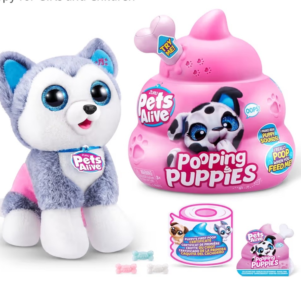 Pets Alive Pooping Puppies Stuffed Animal - NWT